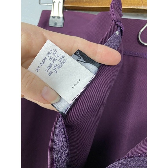 Vintage Be Smart Womens Size 5/6 Eggplant Purple Back Zip Pencil Skirt - Picture 10 of 10